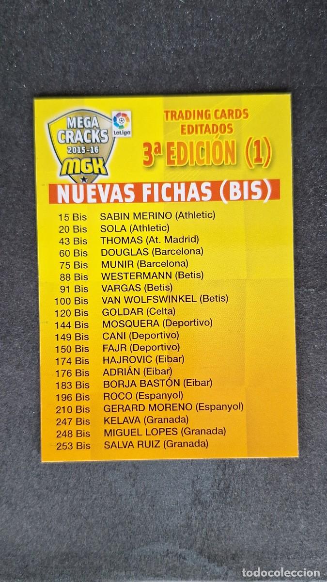 Cromos de f&uacute;tbol: L1 INDICE TERCERA 3&ordf; EDICION (1) PANINI MEGACRACKS 2015 2016 15 16