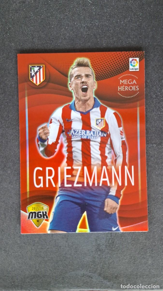 Cromos de f&uacute;tbol: L1 GRIEZMANN ATLETICO DE MADRID MEGA HEROES 53 PANINI MEGACRACKS 2015 2016 15 16
