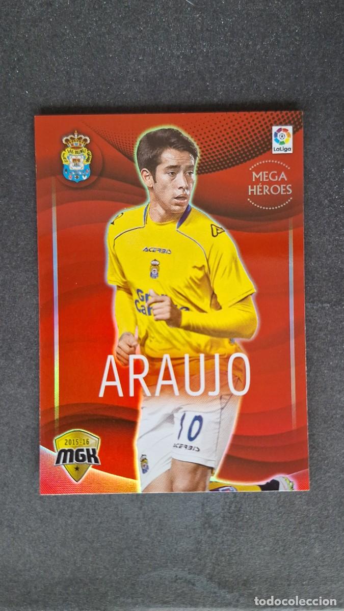 Fu&szlig;ball-Sticker: L1 ARAUJO U. D. LAS PALMAS MEGA HEROES 296 PANINI MEGACRACKS 2015 2016 15 16