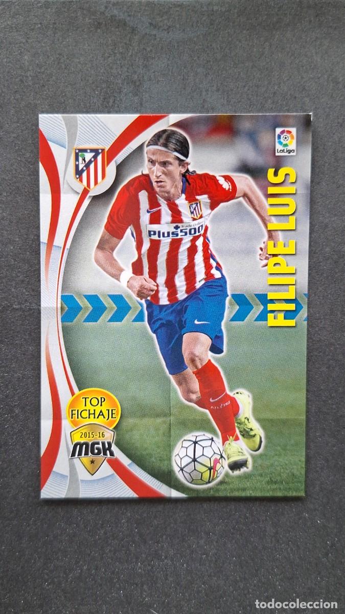 Cromos de f&uacute;tbol: L1 FILIPE LUIS ATLETICO DE MADRID TOP FICHAJE 51 PANINI MEGACRACKS 2015 2016 15 16