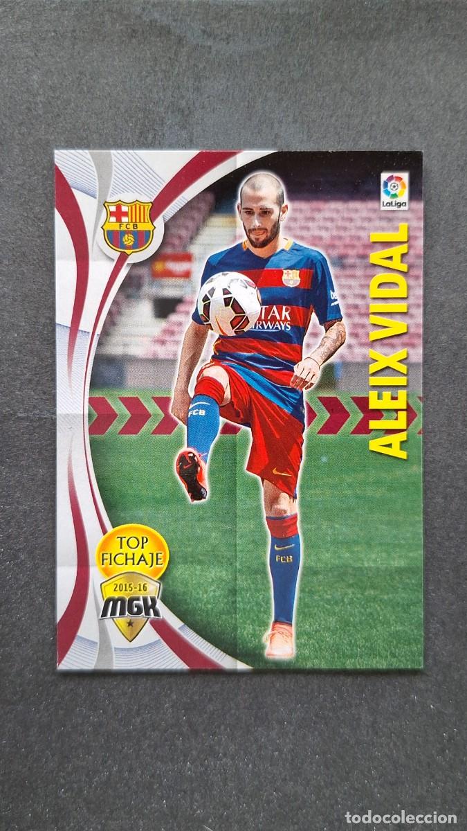 Cromos de f&uacute;tbol: L1 ALEIX VIDAL F. C. BARCELONA TOP FICHAJE 76 PANINI MEGACRACKS 2015 2016 15 16