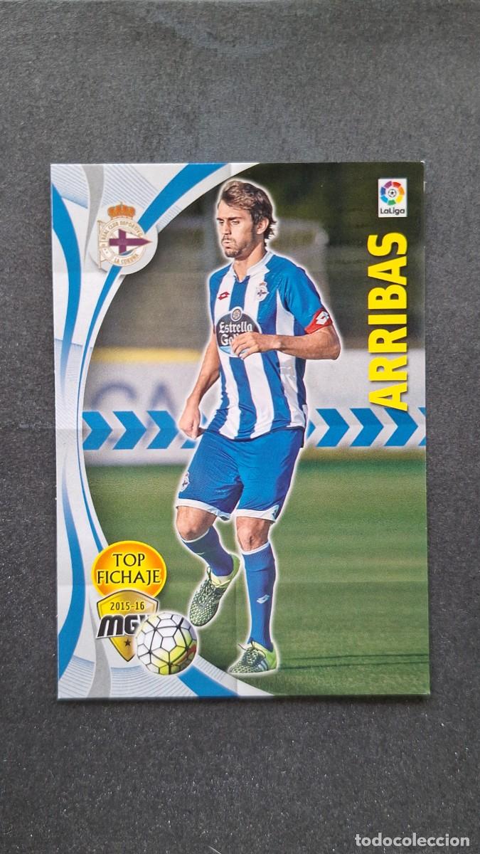 Cromos de f&uacute;tbol: L1 ARRIBAS DEPORTIVO DE LA CORU&Ntilde;A TOP FICHAJE 157 PANINI MEGACRACKS 2015 2016 15 16