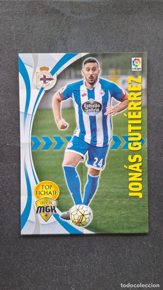 Cromos de f&uacute;tbol: L1 JONAS GUTIERREZ DEPORTIVO DE LA CORU&Ntilde;A TOP FICHAJE 159 PANINI MEGACRACKS 2015 2016 15 16