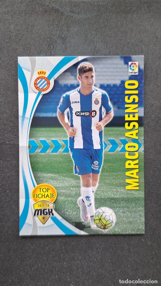 Cromos de f&uacute;tbol: L1 MARCO ASENSIO R. C. D. ESPA&Ntilde;OL TOP FICHAJE 213 PANINI MEGACRACKS 2015 2016 15 16