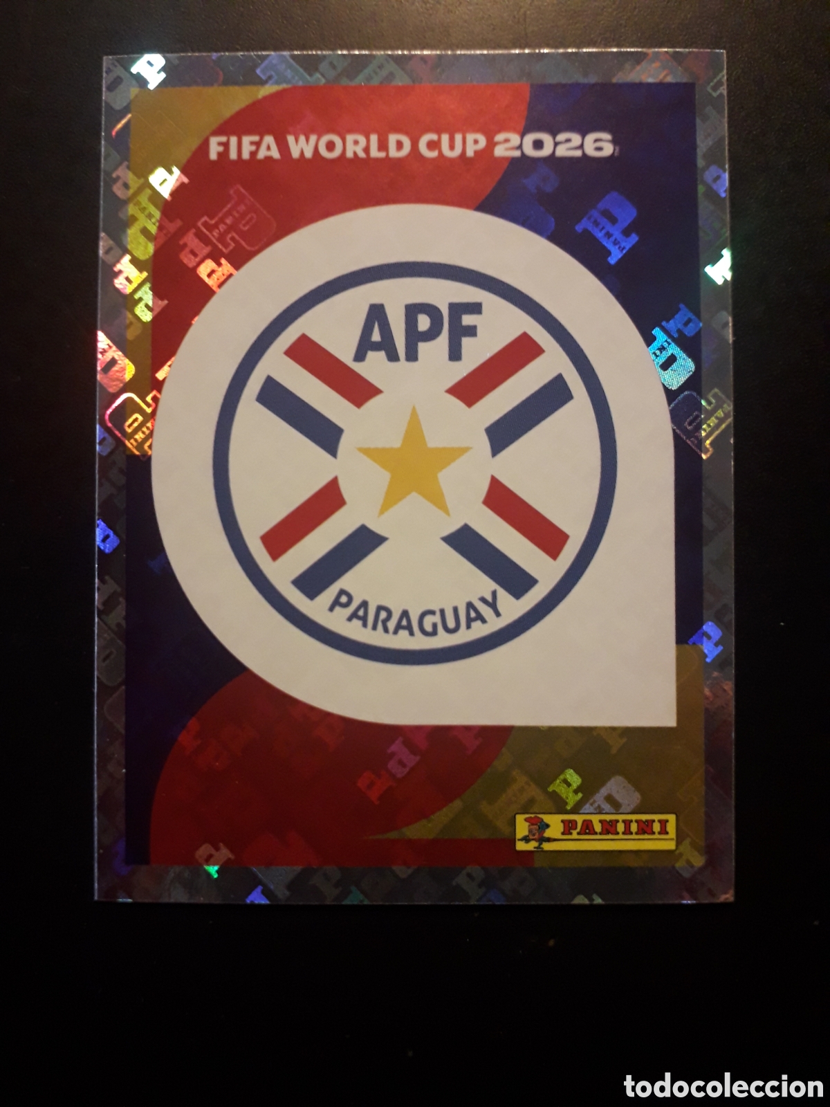 Fu&szlig;ball-Sticker: ESCUDO PARAGUAY PAR 1 MUNDIAL F&Uacute;TBOL 2026 FIFA WORLD CUP PANINI SIN PEGAR PEDIDO M&Iacute;NIMO 3&euro;