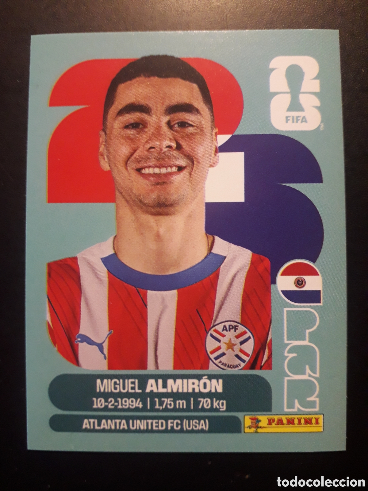 Figurine di Calcio: ALMIR&Oacute;N PARAGUAY PAR 17 MUNDIAL F&Uacute;TBOL 2026 FIFA WORLD CUP PANINI SIN PEGAR PEDIDO M&Iacute;NIMO 3&euro;