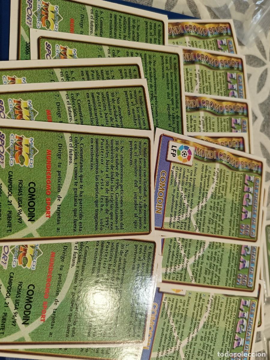 Fu&szlig;ball-Sticker: 18 fichas COMODIN. Las fichas Liga 96/97