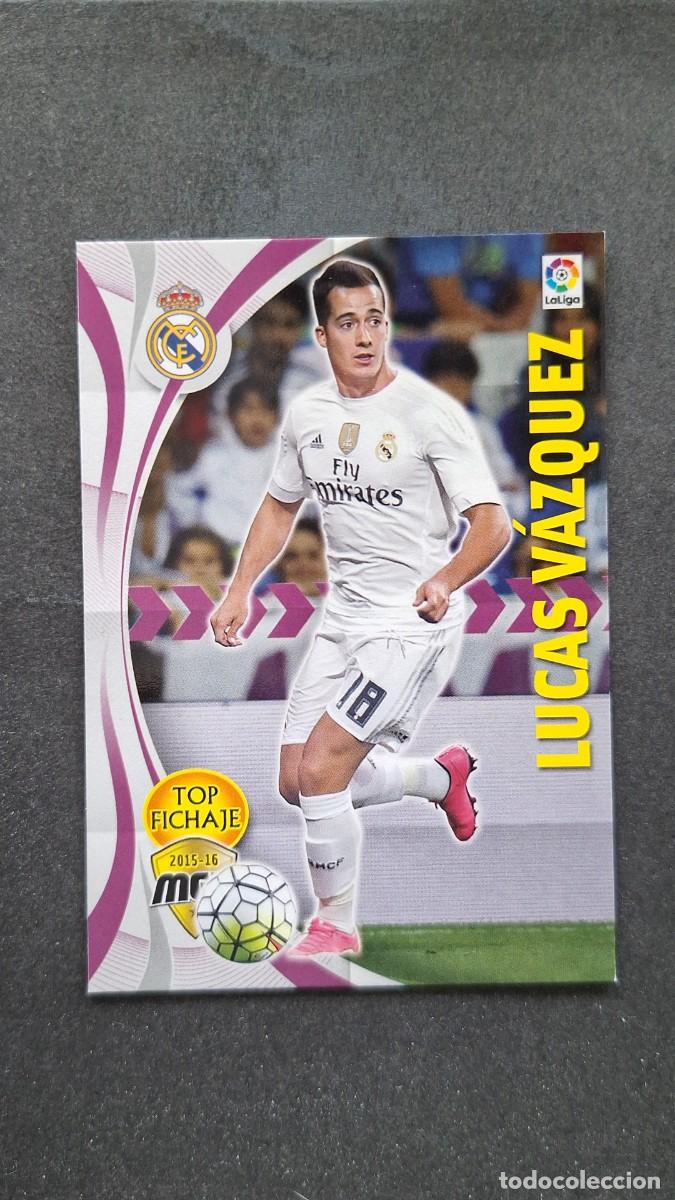 Cromos de f&uacute;tbol: L1 LUCAS VAZQUEZ REAL MADRID TOP FICHAJE 347 PANINI MEGACRACKS 2015 2016 15 16