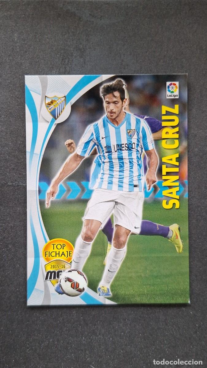 Cromos de f&uacute;tbol: L1 SANTA CRUZ MALAGA C. F. TOP FICHAJE 375 PANINI MEGACRACKS 2015 2016 15 16