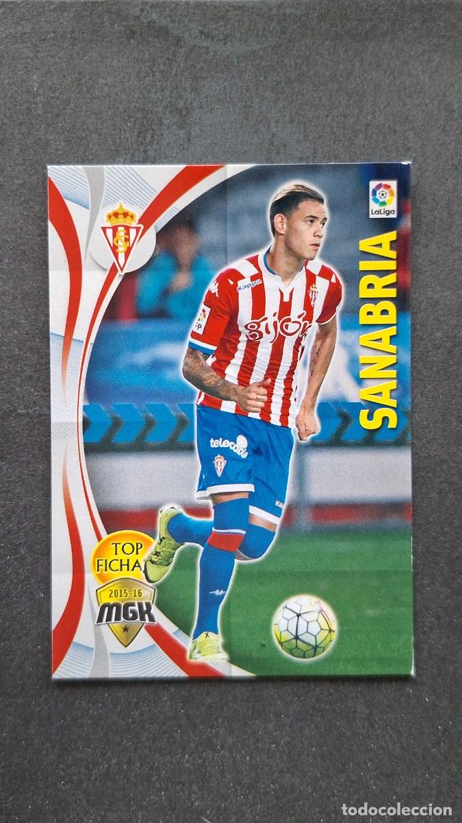 Cromos de f&uacute;tbol: L1 SANABRIA SPORTING DE GIJON TOP FICHAJE 483 PANINI MEGACRACKS 2015 2016 15 16