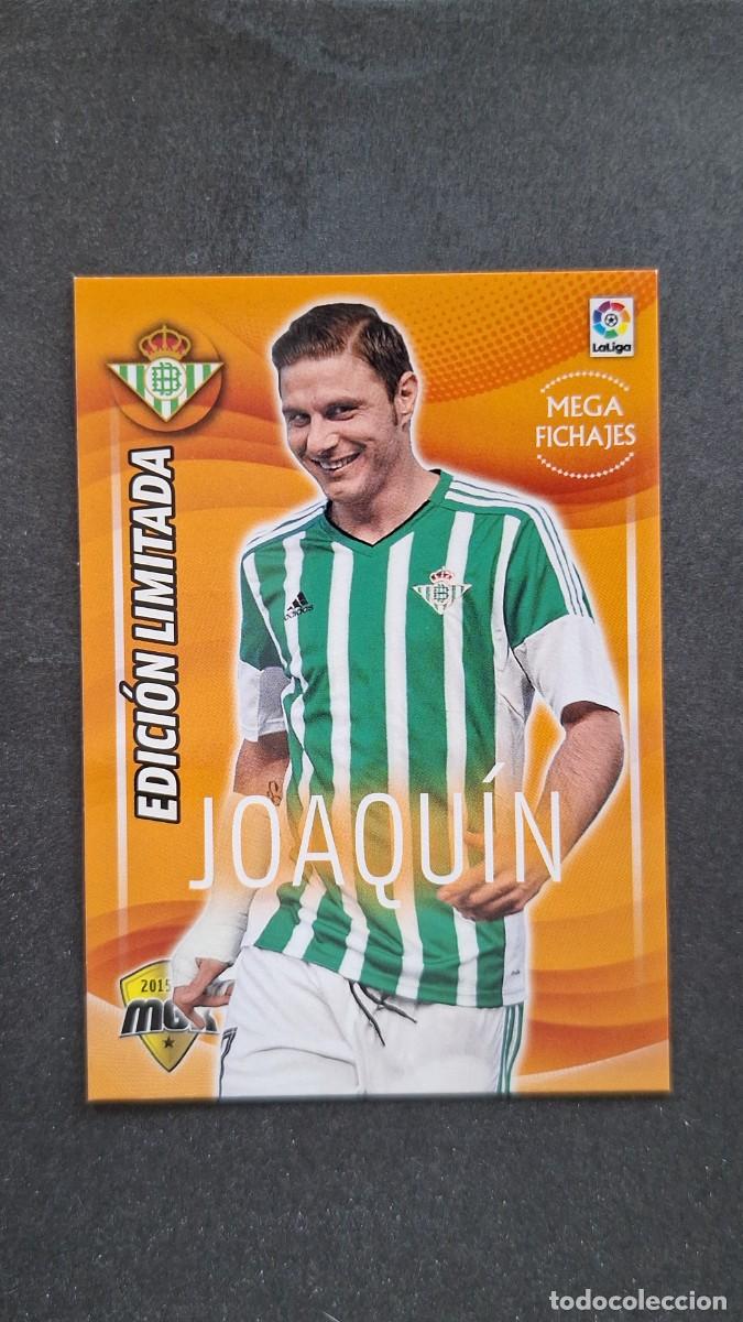 Cromos de f&uacute;tbol: L1 JOAQUIN REAL BETIS MEGA FICHAJE 105B EDICION LIMITADA PANINI MEGACRACKS 2015 2016 15 16
