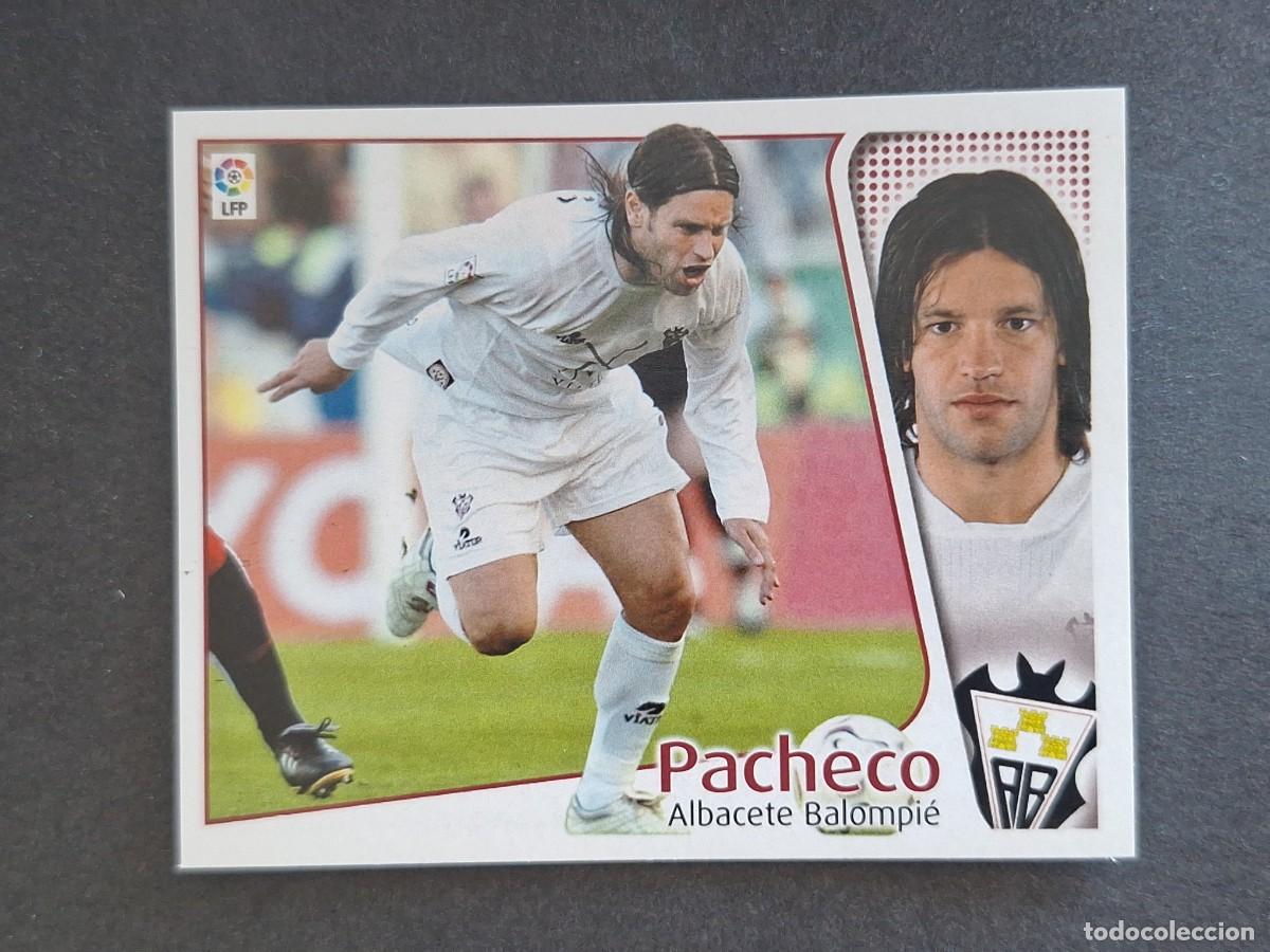 Cromos de f&uacute;tbol: L4 PACHECO ALBACETE BALOMPIE LIGA ESTE 2004 2005 04 05 NUNCA PEGADO SIN PEGAR
