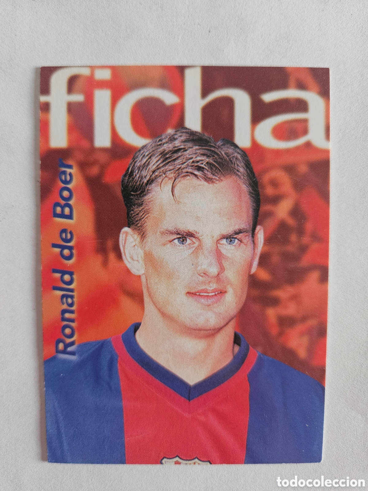 Fu&szlig;ball-Sticker: RONALD DE BOER #181 FICHA BAR&Ccedil;A 100 A&Ntilde;OS 1899/1999 CENTENARIO CARDS PANINI SPORTS