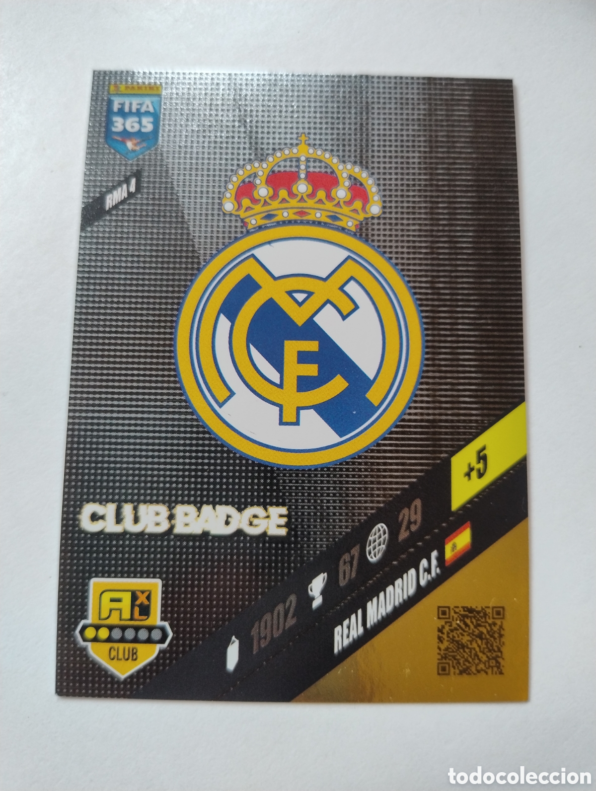 Cromos de f&uacute;tbol: RMA 4 - Club Badge Escudo - Real Madrid - Adrenalyn XL FIFA 365 2024