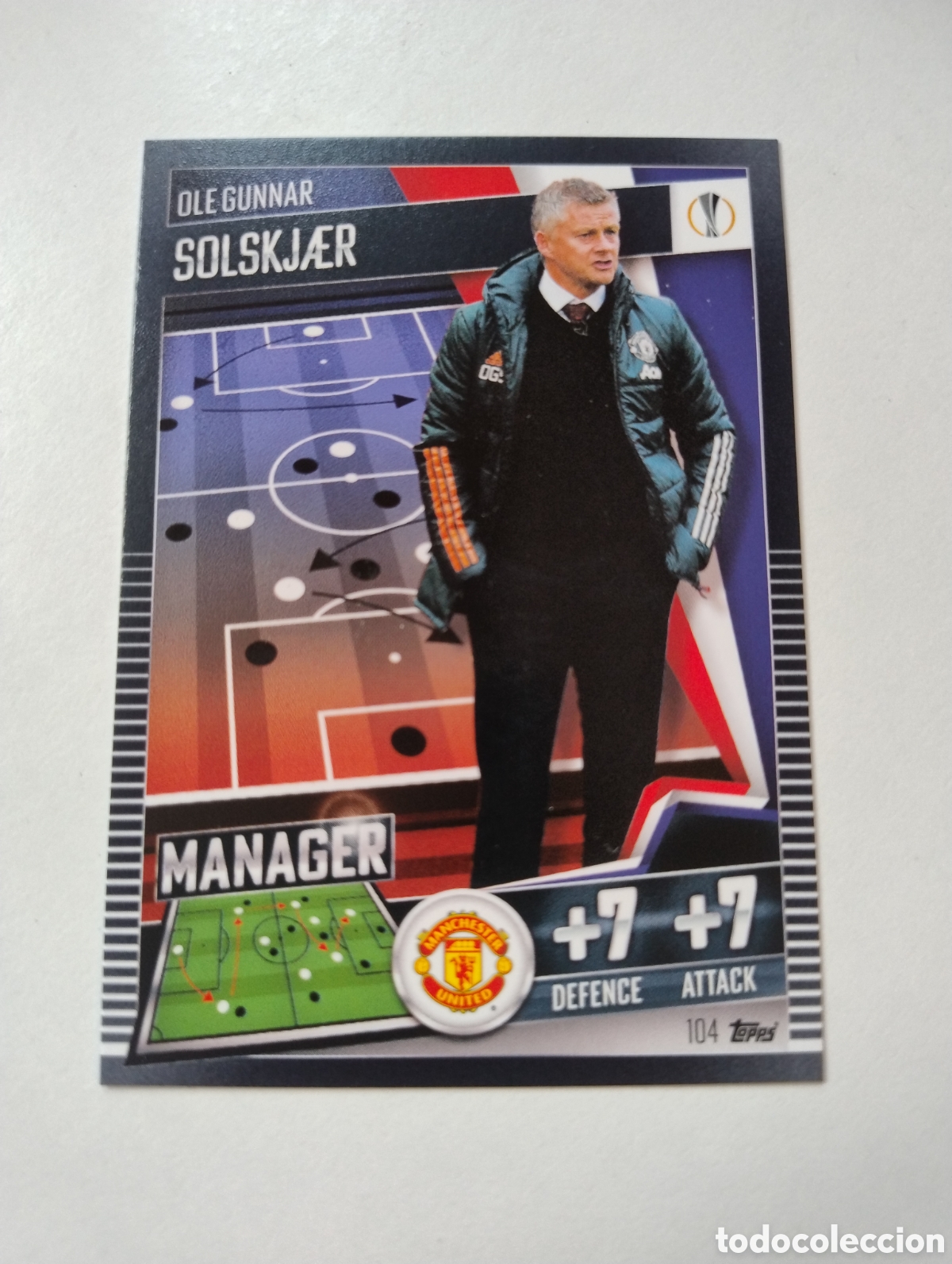 Figurine di Calcio: 104 - Solskjaer - Manchester United - Topps Match Attax 101 2020 - 2021 Manager