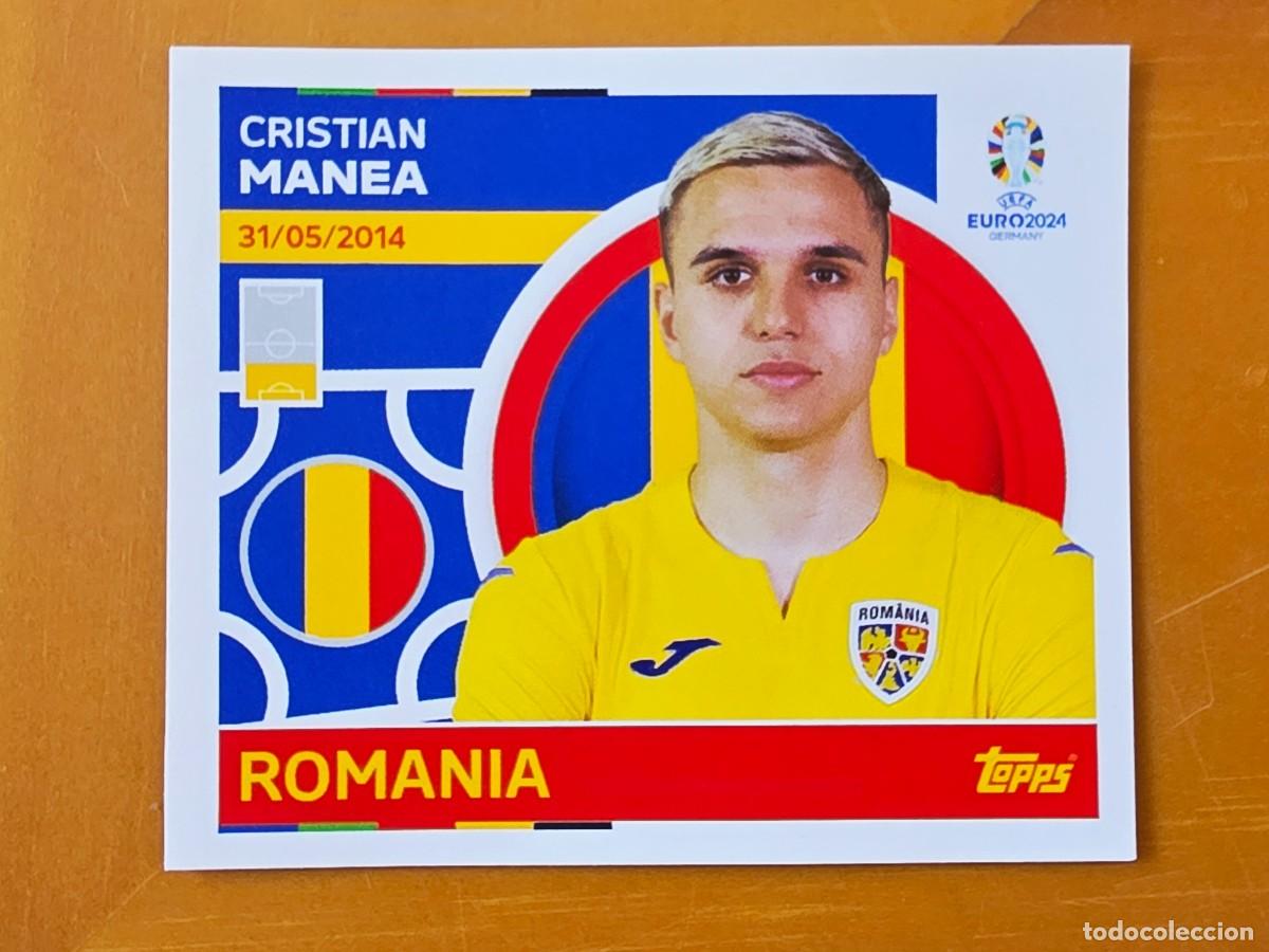 Cromos de f&uacute;tbol: ROM 7 Cristian Manea, Ruman&iacute;a, Topps UEFA Euro 2024, Eurocopa Germany 24 sticker