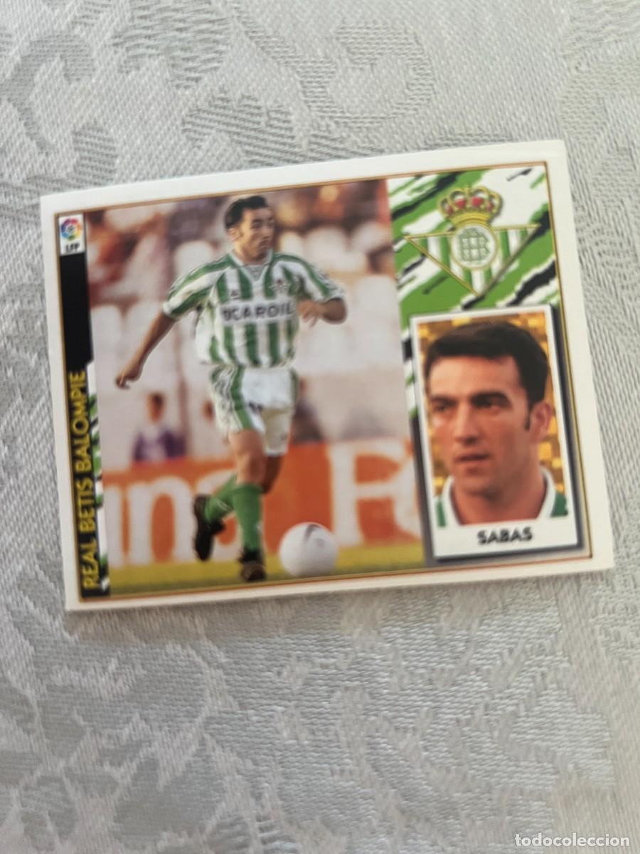 Cromos de f&uacute;tbol: SABAS REAL BETIS BAJA SIN PEGAR EDICIONES ESTE 97 98 1997 1998