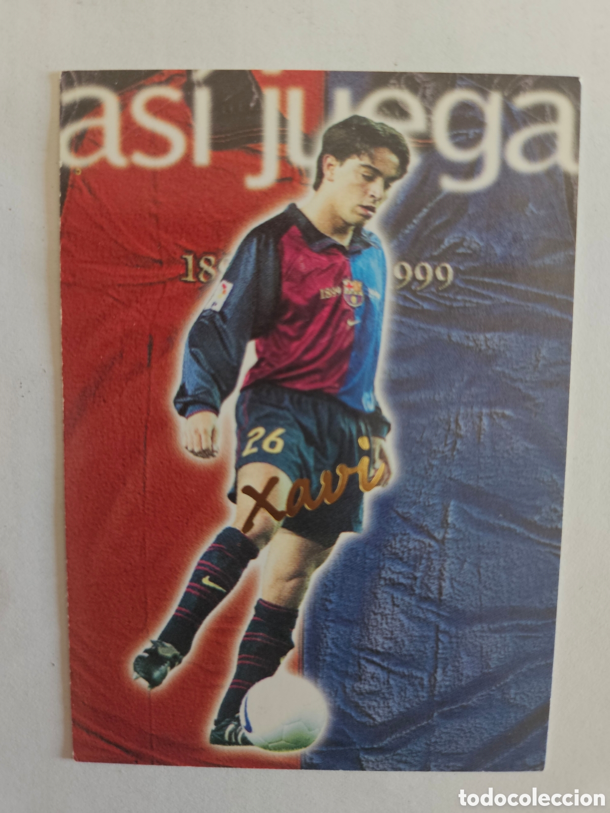Cromos de f&uacute;tbol: TRADING CARD DE FUTBOL XAVI HERNANDEZ ROOKIE DEL F.C. BARCELONA N&ordm; 244 ALBUM BAR&Ccedil;A 98-99 PANINI