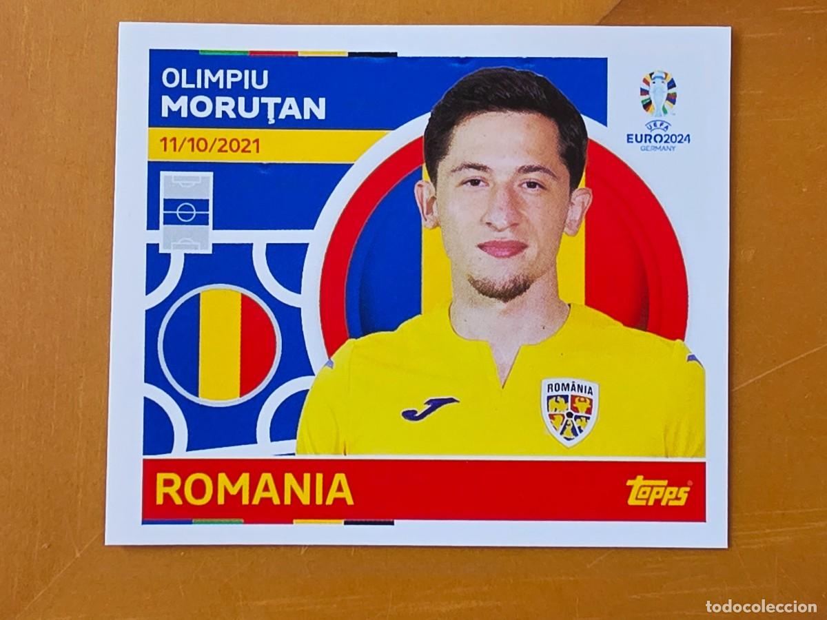 Cromos de f&uacute;tbol: ROM 15 Olimpiu Moruțan, Ruman&iacute;a, Topps UEFA Euro 2024, Eurocopa Germany 24 sticker