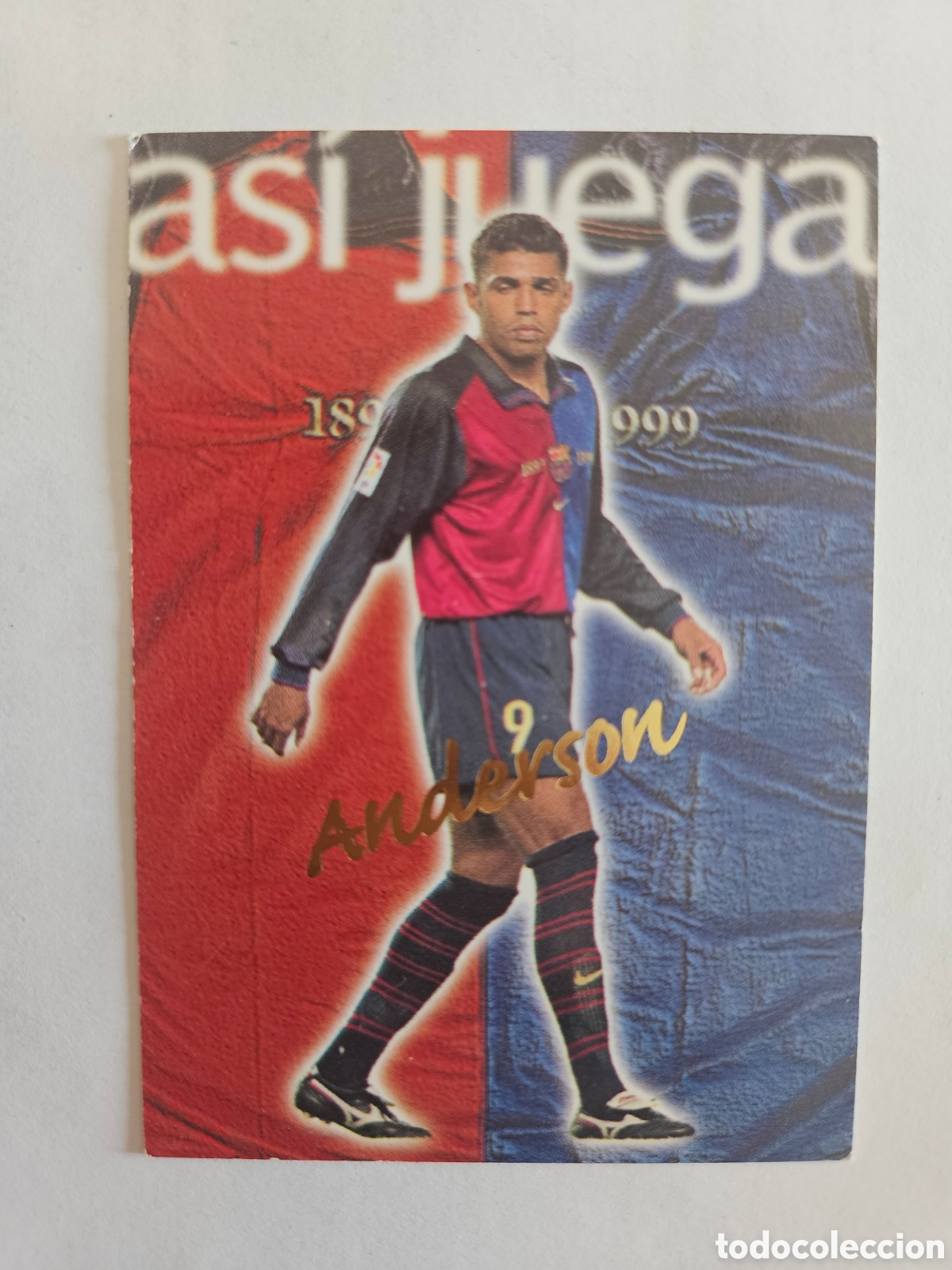 Cromos de f&uacute;tbol: ASI JUEGA. ANDERSON . N&ordm; 226. 100 A&Ntilde;OS F.C. BARCELONA. 1899-1999. PANINI
