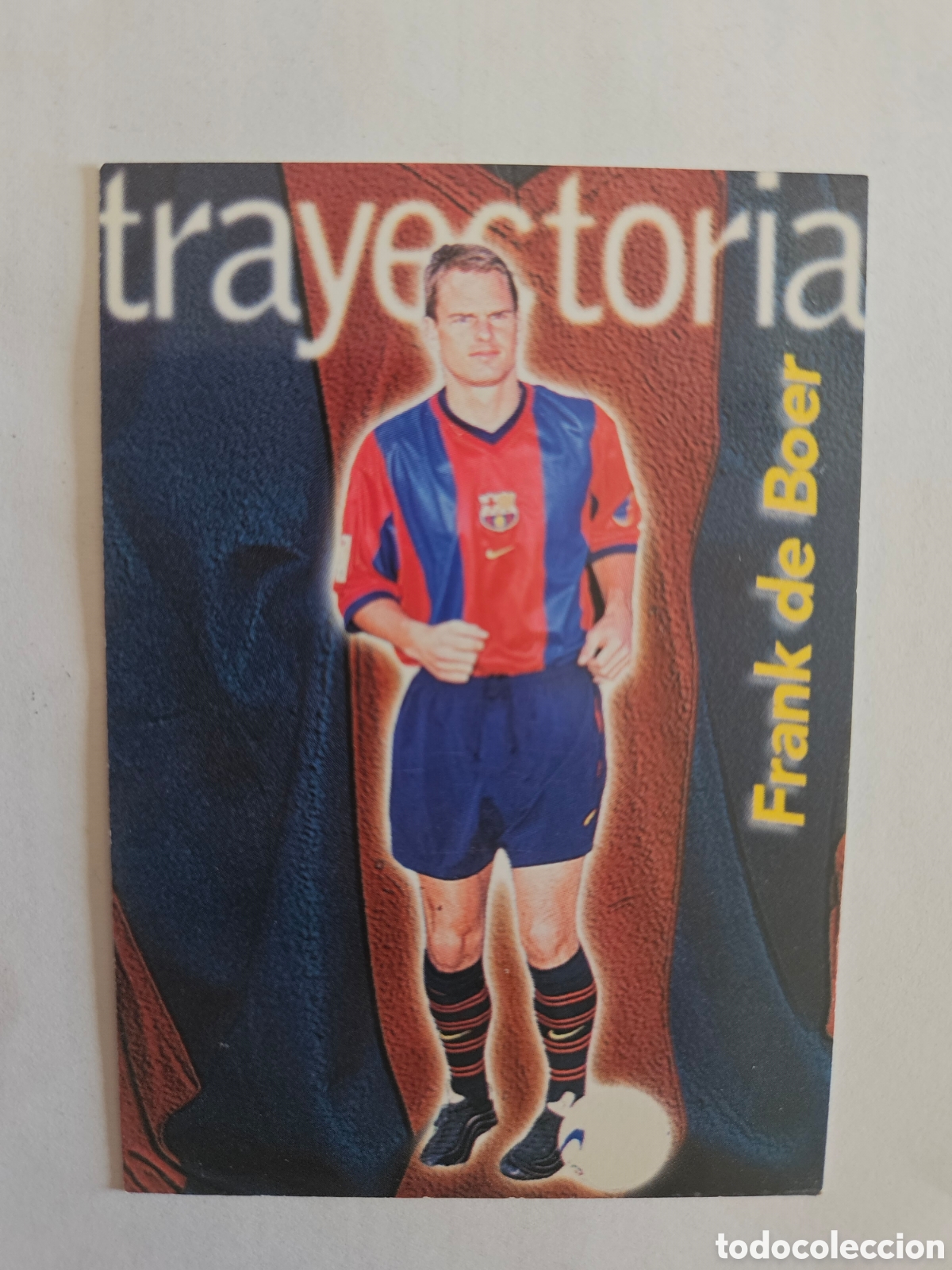 Cromos de f&uacute;tbol: 100 a&ntilde;os f.c.barcelona, 1899 - 1999 panini, cards n&ordm; 215 trayectoria, frank de boer