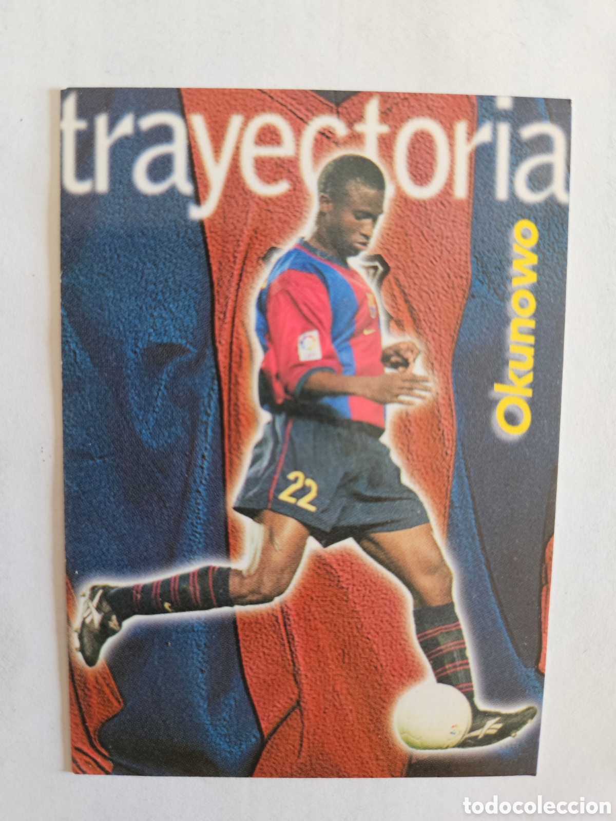 Football Stickers: TRAYECTORIA OKUNOWO . N&ordm; 212. 100 A&Ntilde;OS F.C. BARCELONA. 1899-1999. PANINI