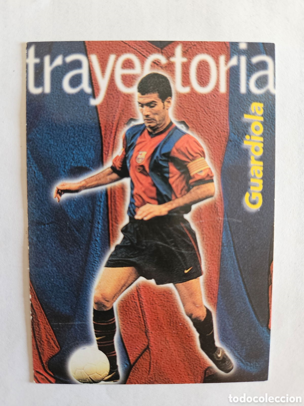 Football Stickers: TRAYECTORIA. GUARDIOLA . N&ordm; 194. 100 A&Ntilde;OS F.C. BARCELONA. 1899-1999. PANINI