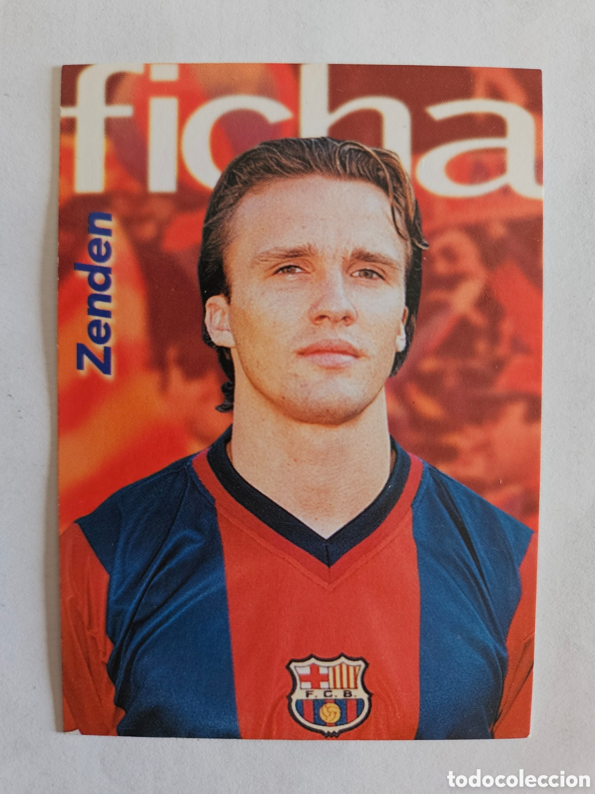 Football Stickers: ZENDEN #186 FICHA BAR&Ccedil;A 100 A&Ntilde;OS 1899/1999 CENTENARIO CARDS PANINI SPORTS