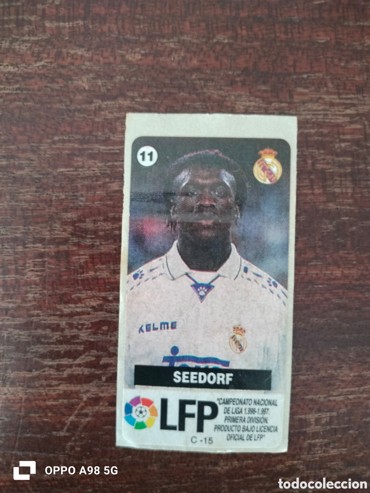 Fu&szlig;ball-Sticker: Cromo pegatina n&uacute;mero 11 Seedorf Real Madrid LFP