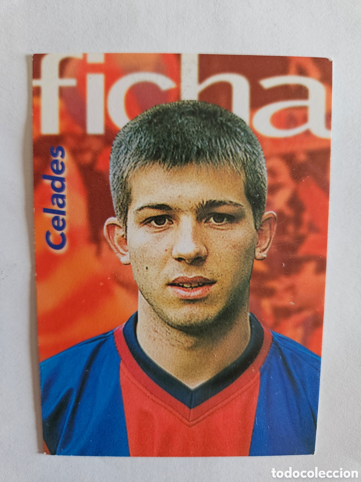 Fu&szlig;ball-Sticker: 100 a&ntilde;os f.c.barcelona, 1899 -1999 panini, cards n&ordm; 171 , ficha, Celades.