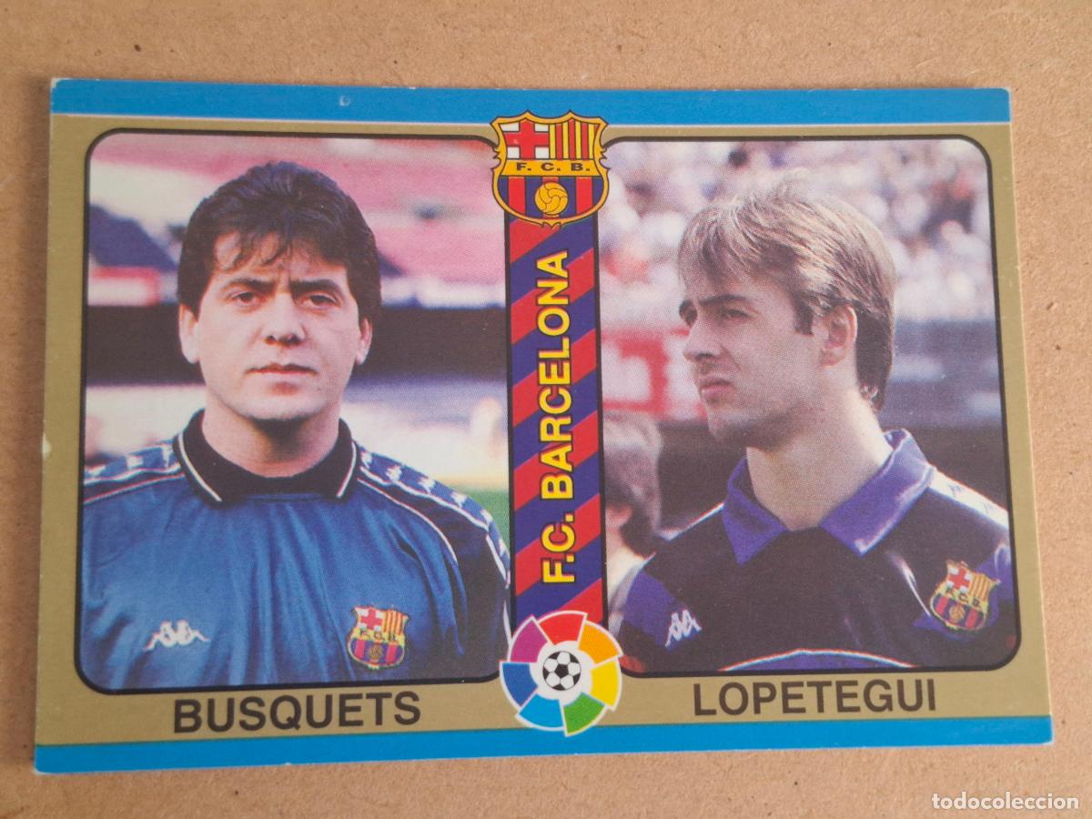 Cromos de f&uacute;tbol: F&Uacute;TBOL TOTAL LIGA 94 95 1994 1995 - MUNDICROMO - 1 BUSQUETS / LOPETEGUI - FC. BARCELONA - CP9
