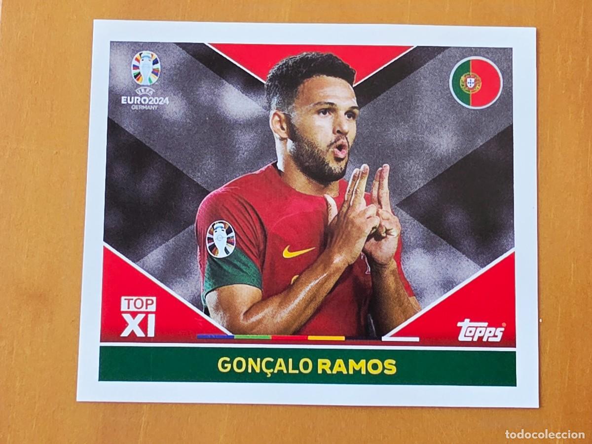 Cromos de f&uacute;tbol: POR TOP 2 Gonzalo Ramos, Portugal Top XI, Topps UEFA Euro 2024, Eurocopa Germany 24 sticker