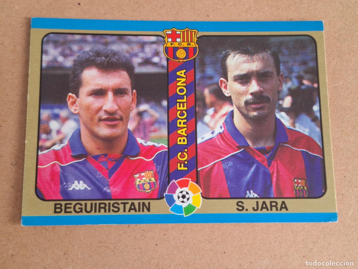 Fu&szlig;ball-Sticker: F&Uacute;TBOL TOTAL LIGA 94 95 1994 1995 - MUNDICROMO - 8 BEGUIRISTAIN / S&Aacute;NCHEZ JARA - FC. BARCELONA - CP9