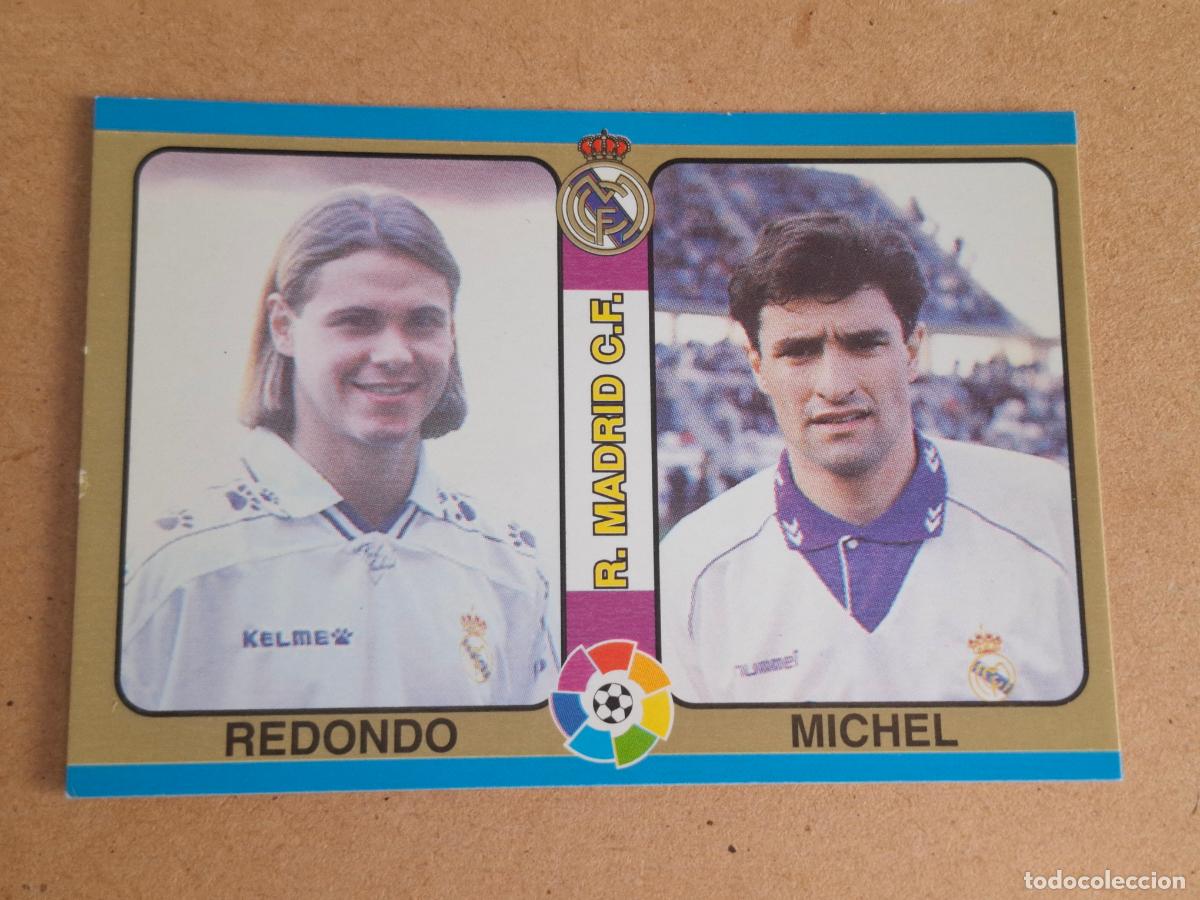 Cartes &agrave; collectionner de Football: F&Uacute;TBOL TOTAL LIGA 94 95 1994 1995 - MUNDICROMO - 32 REDONDO / MICHEL - REAL MADRID - CP9