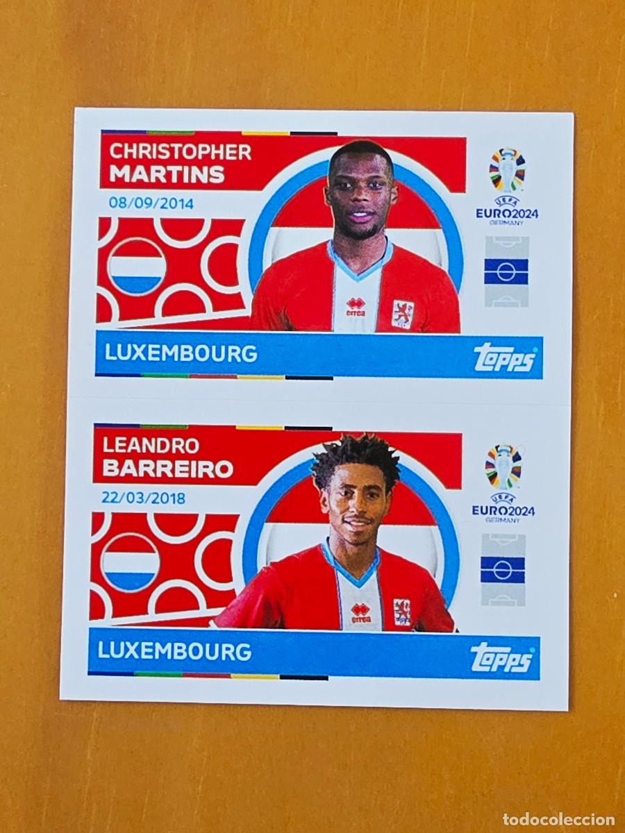 Cartes &agrave; collectionner de Football: LUX 10 y 11 Martins / Barreiro, Luxemburgo, Topps UEFA Euro 2024, Eurocopa Germany 24 sticker
