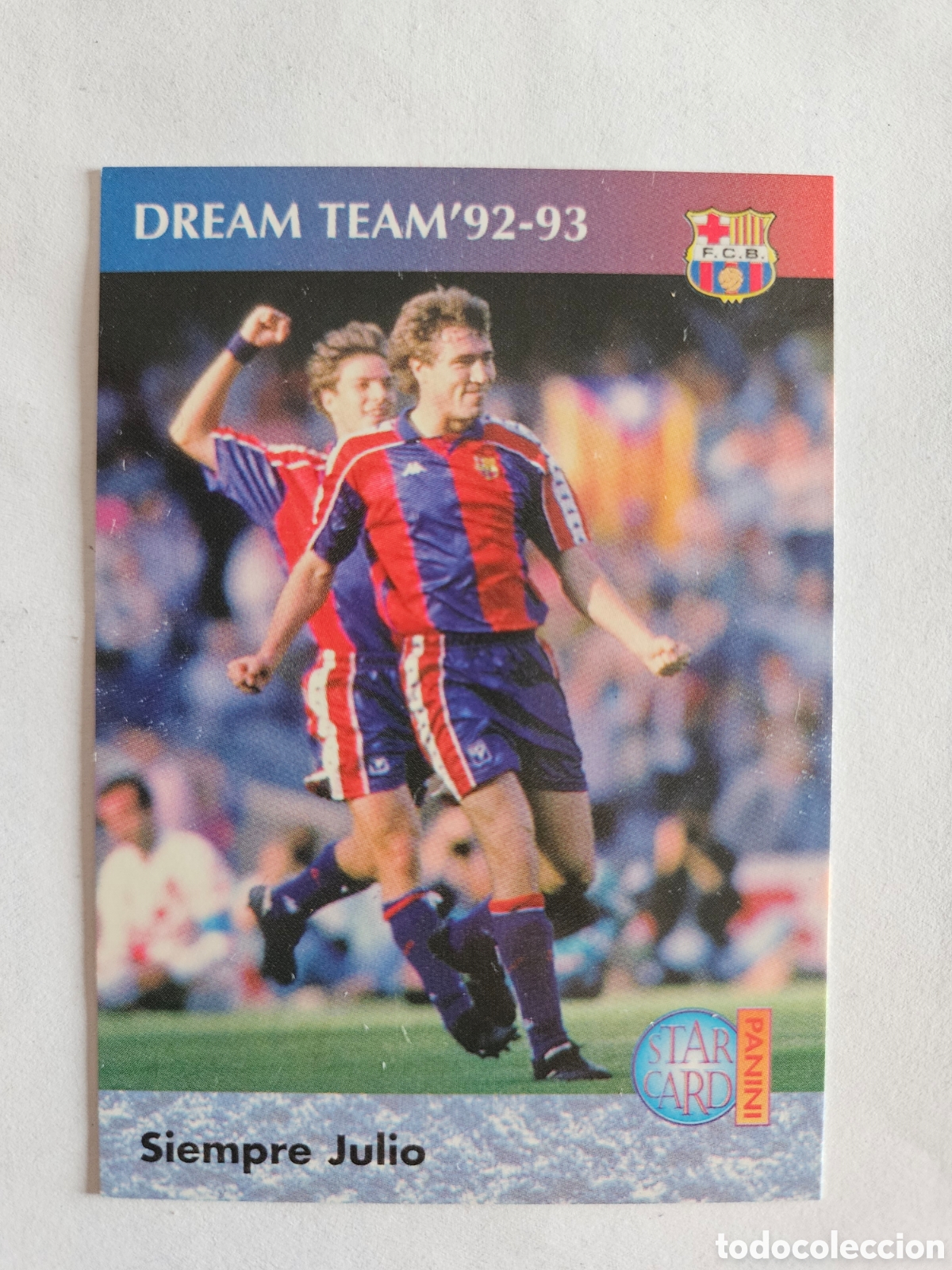 Cromos de f&uacute;tbol: CROMO PANINI BAR&Ccedil;A CARDS 90 96 N&ordm; 87 DREAM TEAM 92 93 JULIO SALINAS - BARCELONA LIGA 1996