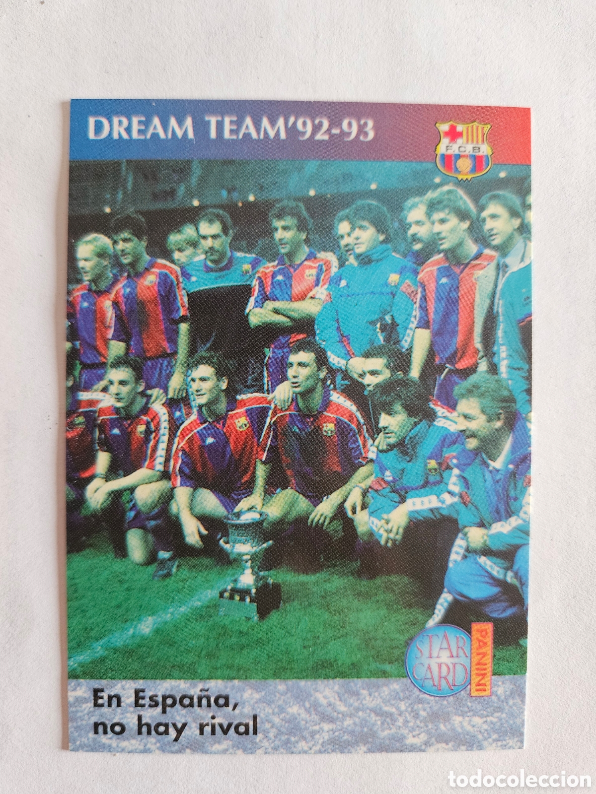 Cromos de f&uacute;tbol: Cromo futbol. DREAM TEAM 92-93. Numero 81. Bar&ccedil;a. STAR CARD. PANINI.