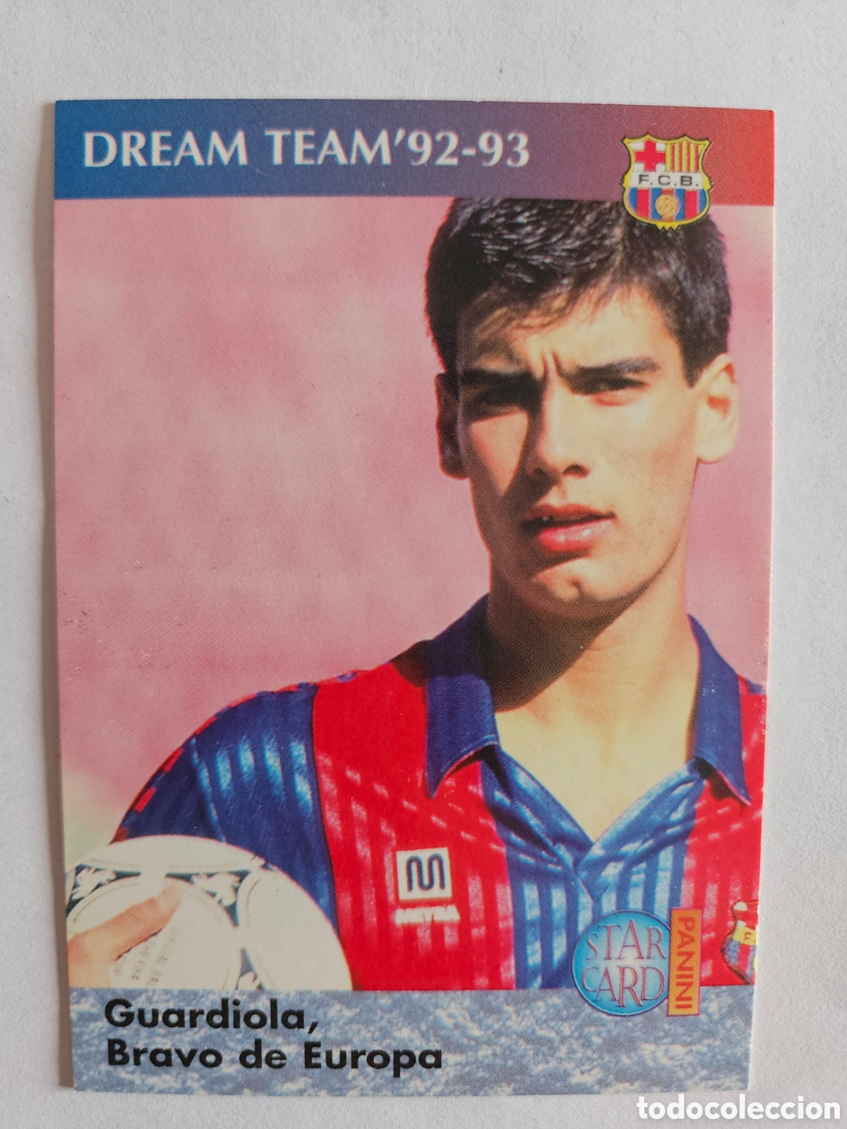 Cromos de f&uacute;tbol: CROMO STAR CARD FUTBOL 90 96 BAR&Ccedil;A PANINI 1990 1996 DEL DREAM TEAM A 5&ordf; DEL MINI 78 PEP GUARDIOLA