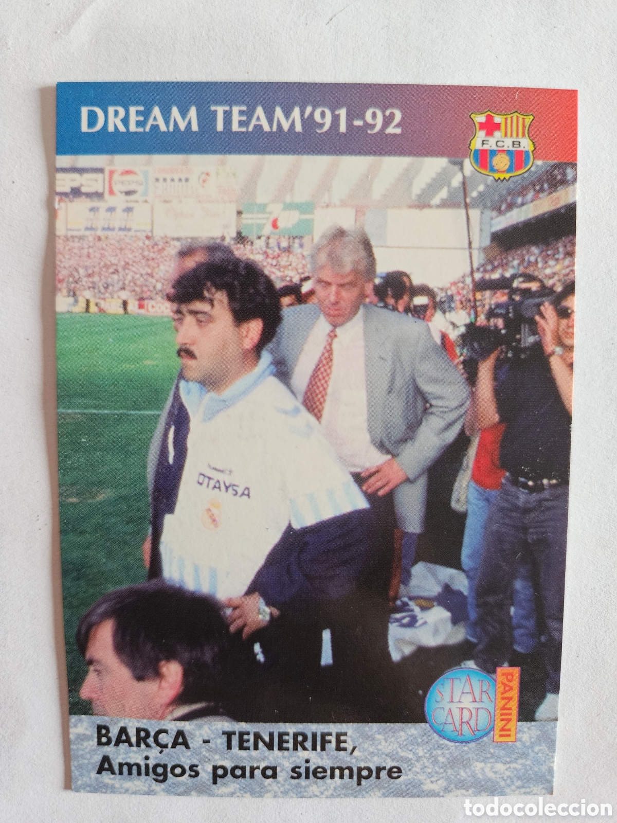 Figurine di Calcio: CROMO PANINI BAR&Ccedil;A CARDS 90 96 N&ordm; 68 DREAM TEAM 91 92 TENERIFE AMIGOS SIEMPRE - BARCELONA LIGA 1996