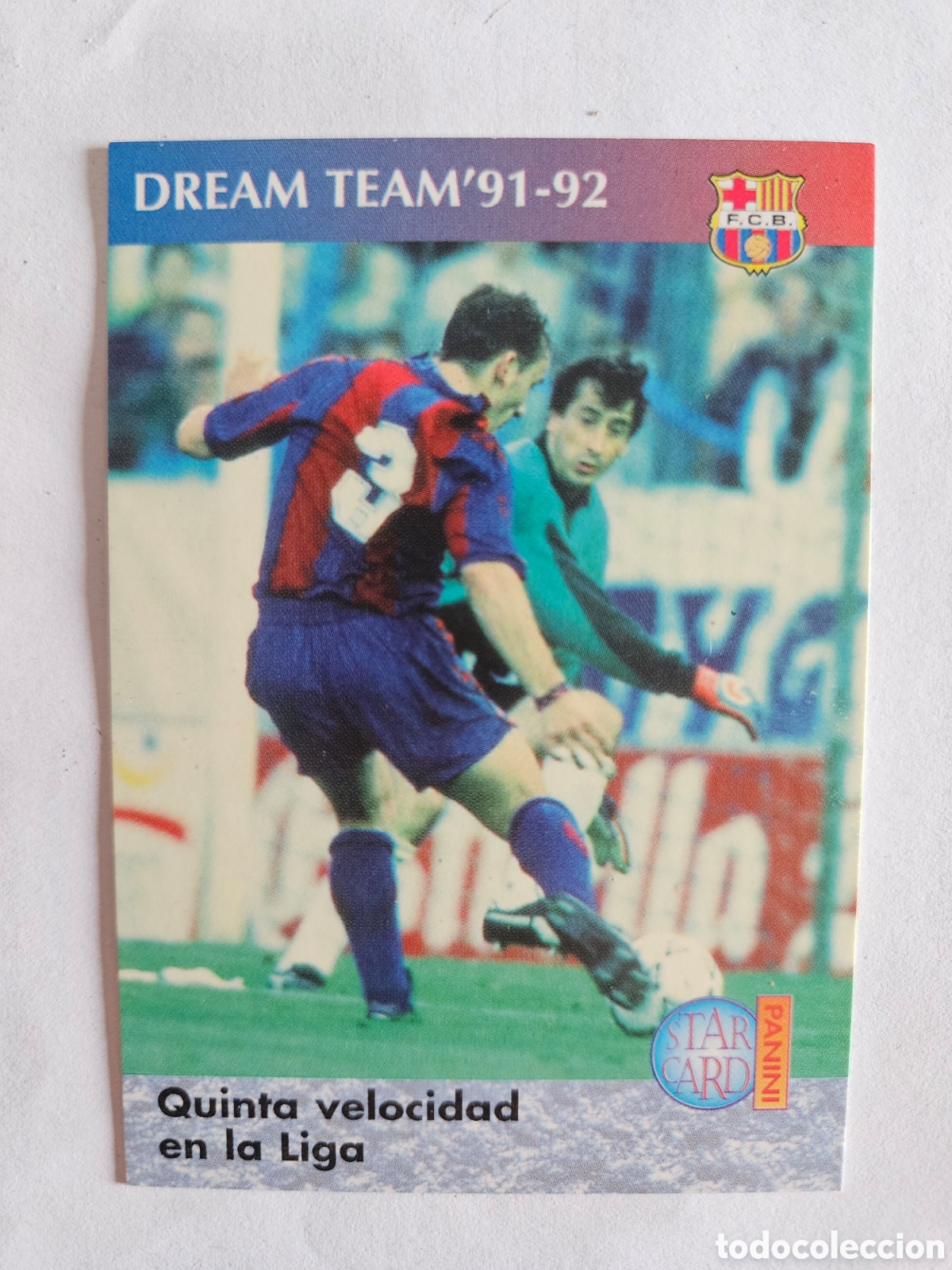 Cromos de f&uacute;tbol: CROMO PANINI BAR&Ccedil;A CARDS 90 96 N&ordm; 67 QUINTA VELOCIDAD EN LA LIGA 91 92 - BARCELONA LIGA 1996