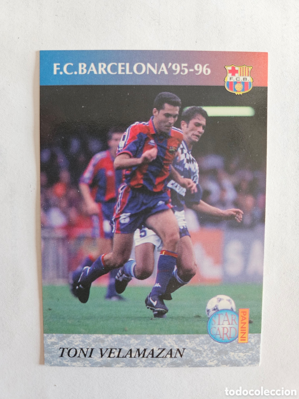 Cartes &agrave; collectionner de Football: CROMO STAR CARD FUTBOL 90 96 BAR&Ccedil;A PANINI 1990 1996 DEL DREAM TEAM A 5&ordf; DEL MINI 53 TONI VELAMAZAN