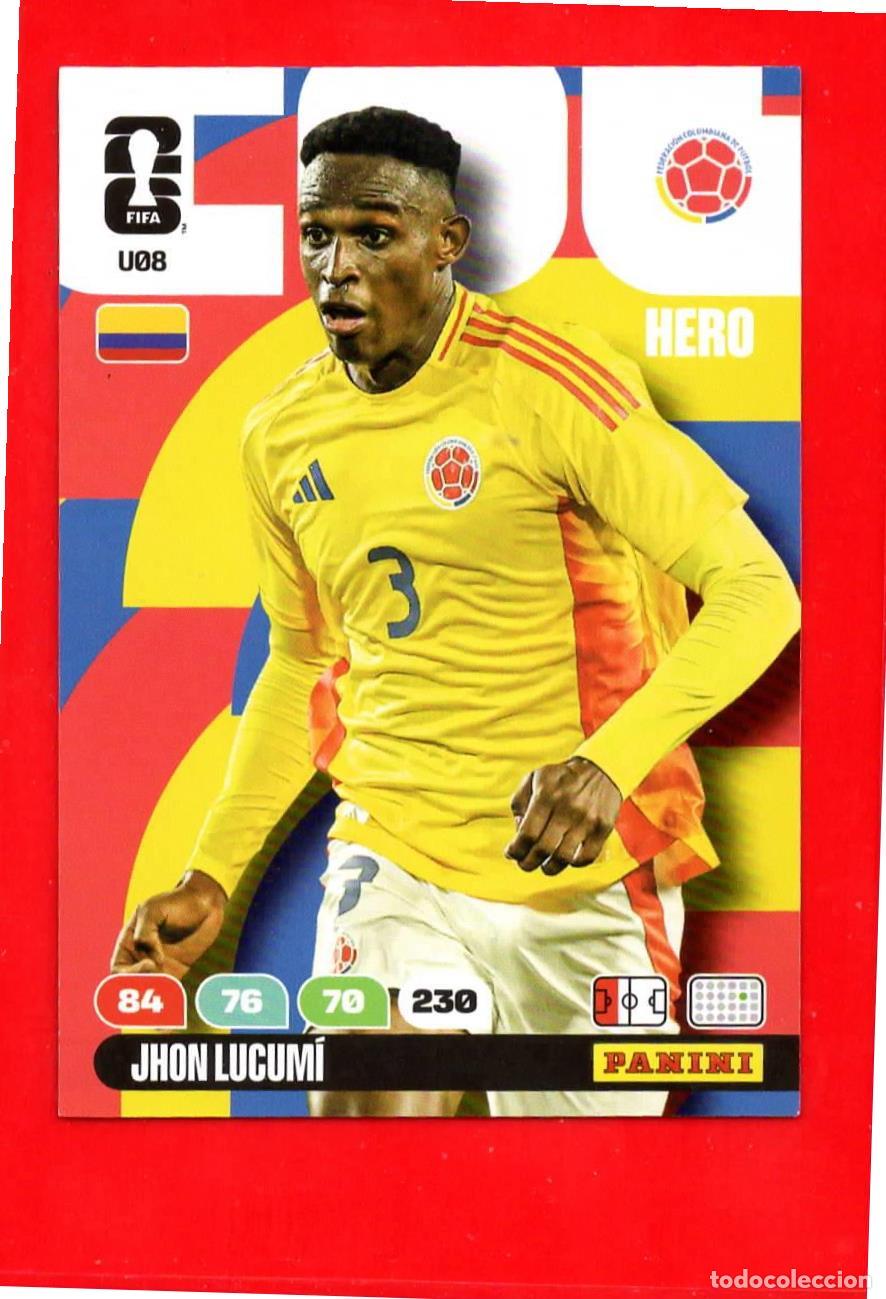 Fu&szlig;ball-Sticker: U08 Jhon Lucum&iacute; - Colombia - Update Set - Adrenalyn World Cup Mundial 2026