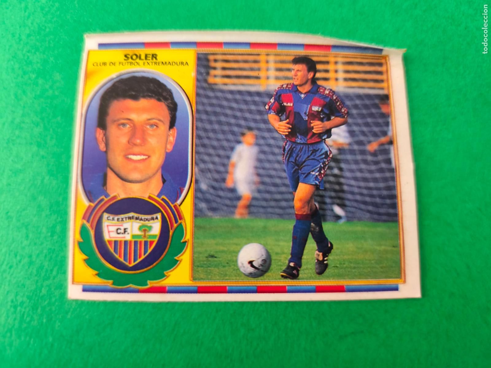 Cromos de f&uacute;tbol: CROMO FUTBOL SOLER EXTREMADURA C.F. COLOCA VENTANILLA SUPERIOR LIGA ESTE 1996-1997/96-97