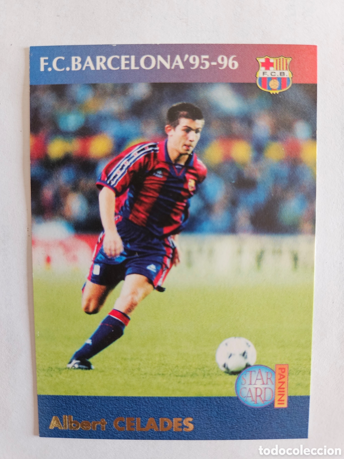 Cromos de f&uacute;tbol: CROMO PANINI BAR&Ccedil;A CARDS 90 96 N&ordm; 50 ALBERT CELADES - BARCELONA LIGA 1996