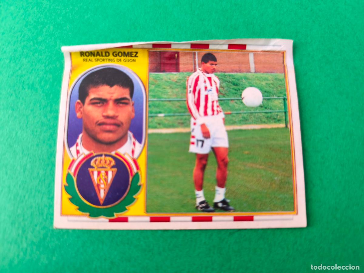 Cromos de f&uacute;tbol: CROMO FUTBOL GOMEZ SPORTING DE GIJON COLOCA VENTANILLA SUPERIOR LIGA ESTE 1996-1997/96-97