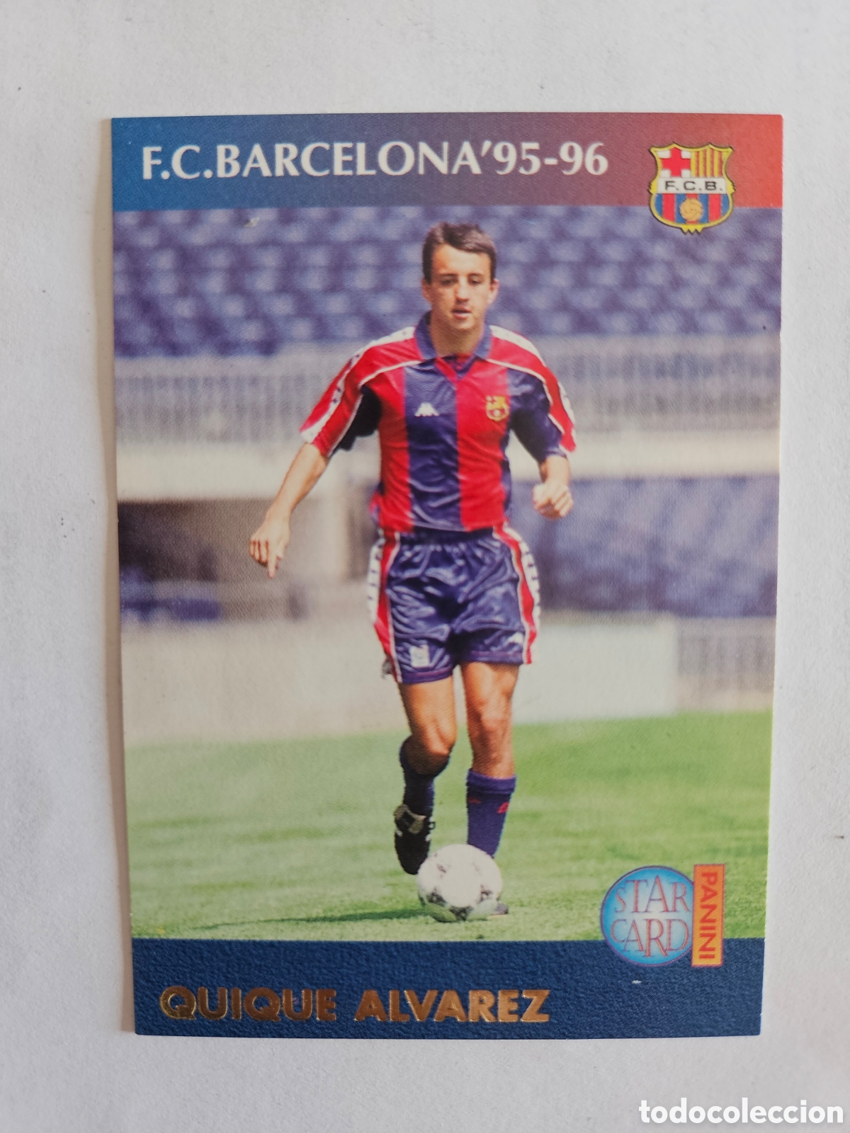 Cromos de f&uacute;tbol: QUIQUE ALVAREZ 48 BARCELONA PANINI 1995 1996 CROMO LIGA FUTBOL 95 96 OFICAL