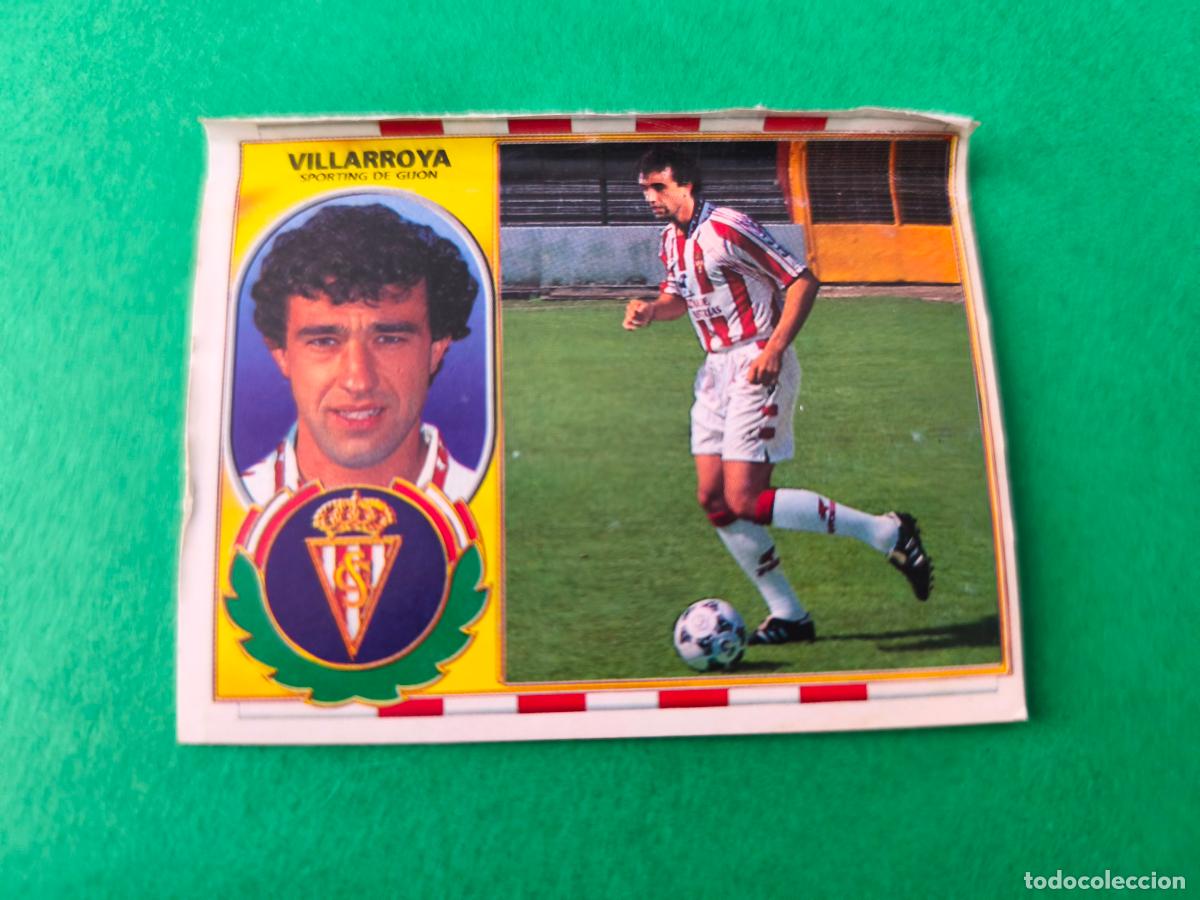 Cromos de f&uacute;tbol: CROMO FUTBOL VILLARROYA SPORTING DE GIJON COLOCA VENTANILLA SUPERIOR LIGA ESTE 1996-1997/96-97