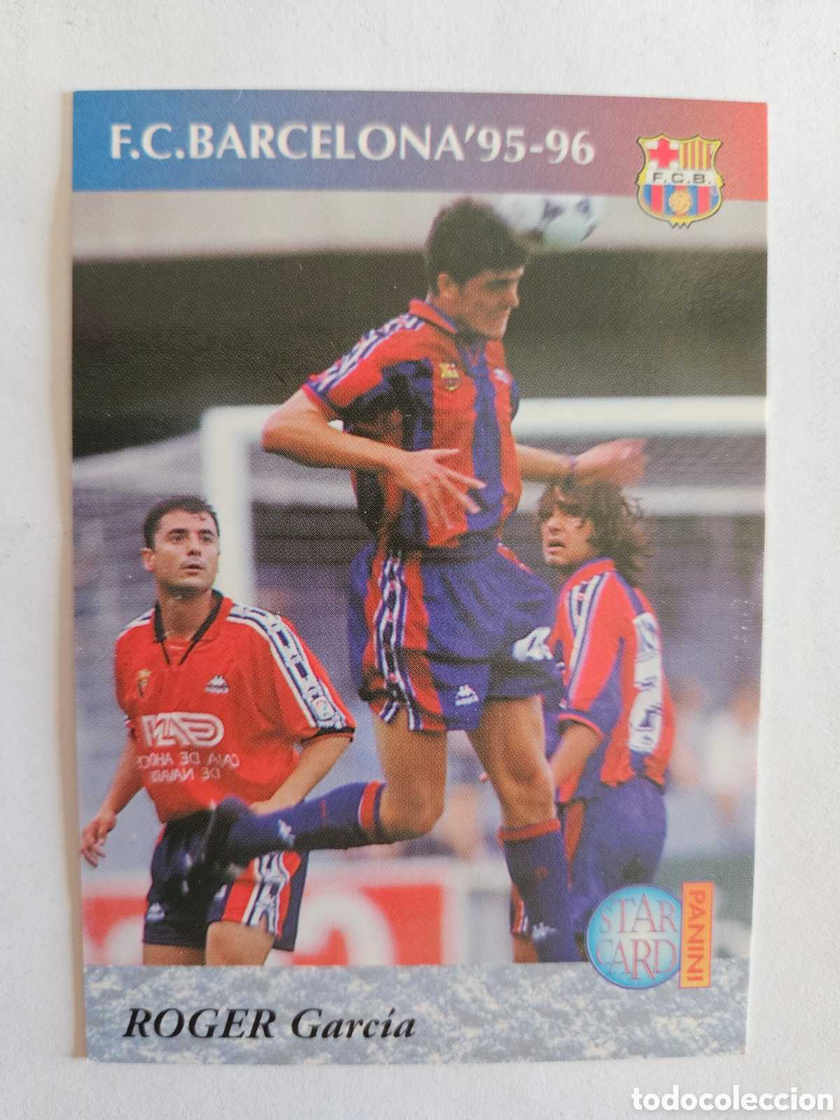 Cromos de f&uacute;tbol: ROGER 45 BARCELONA PANINI 1995 1996 CROMO LIGA FUTBOL 95 96 OFICAL