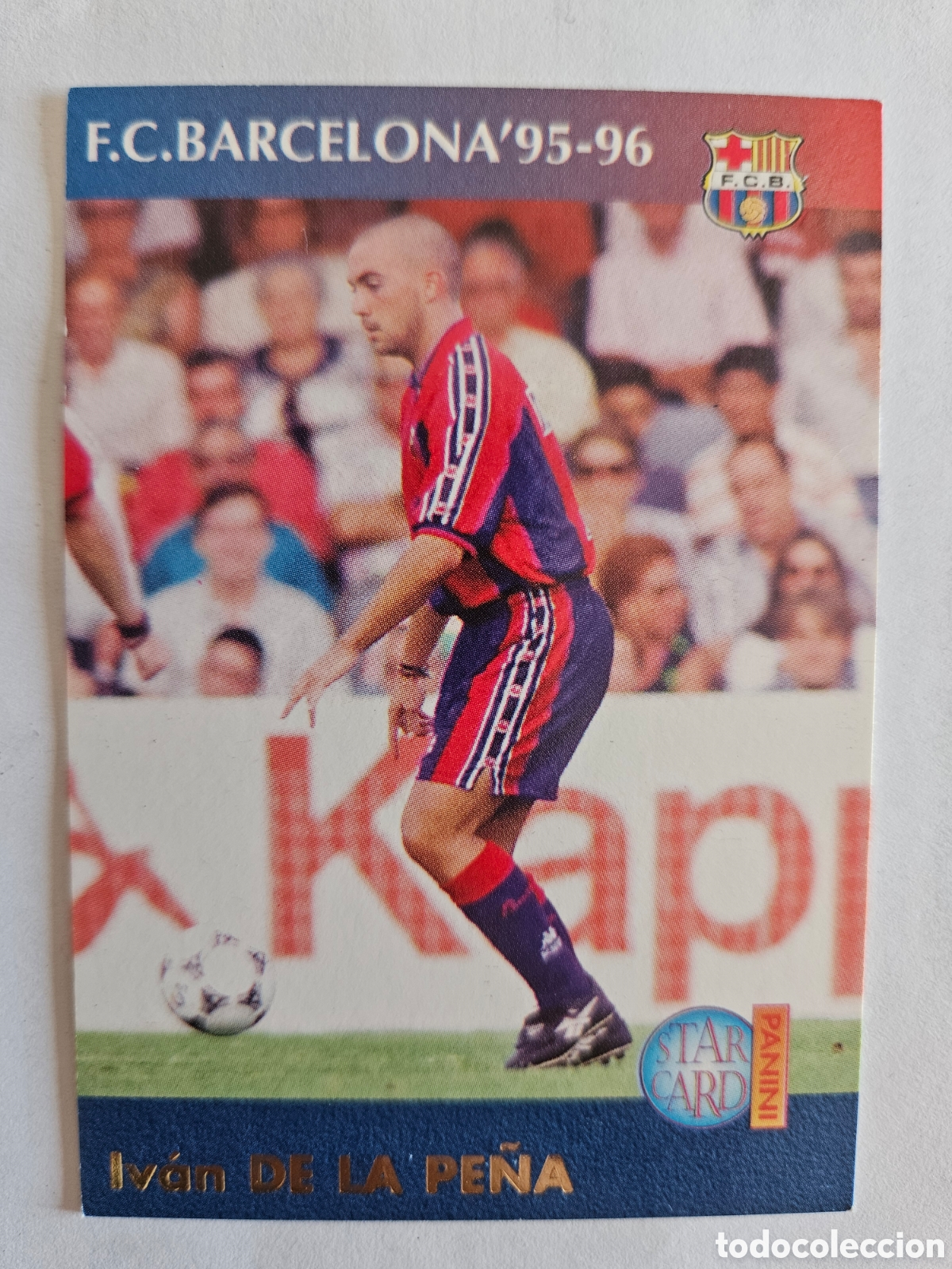Cromos de f&uacute;tbol: CROMO PANINI BAR&Ccedil;A CARDS 90 96 N&ordm; 44 IVAN DE LA PE&Ntilde;A - BARCELONA LIGA 1996