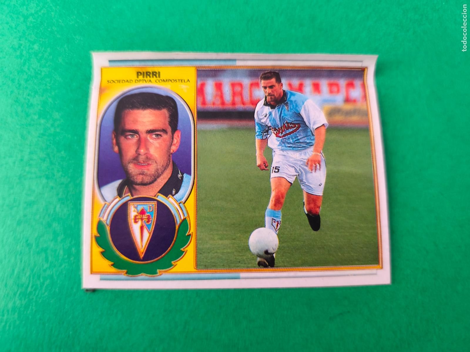 Figurine di Calcio: CROMO FUTBOL PIRRI S.D.COMPOSTELA COLOCA VENTANILLA SUPERIOR LIGA ESTE 1996-1997/96-97